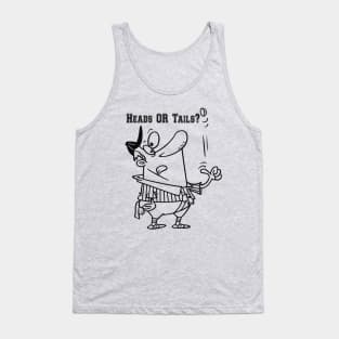 Referee Rules Game Start Heads Or Tails Toss Tank Top